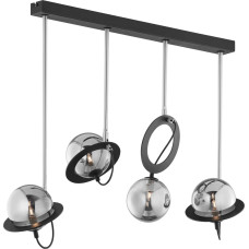 Orno Lampa wisząca Orno OTRIS 4P, lampa wisząca, 4xG9 LED, max. 4x12W, metal, czarny/nikiel, klosz szklany