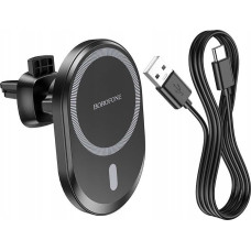 Borofone Ładowarka Borofone Ladetajs-turetajs auto BH201 Magsafe 15W melns magnetisks