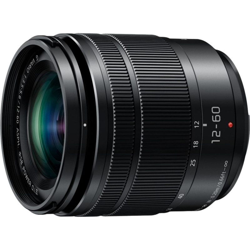 Panasonic Lumix G Vario 12-60mm f/3.5-5.6 Power O.I.S. lens, black