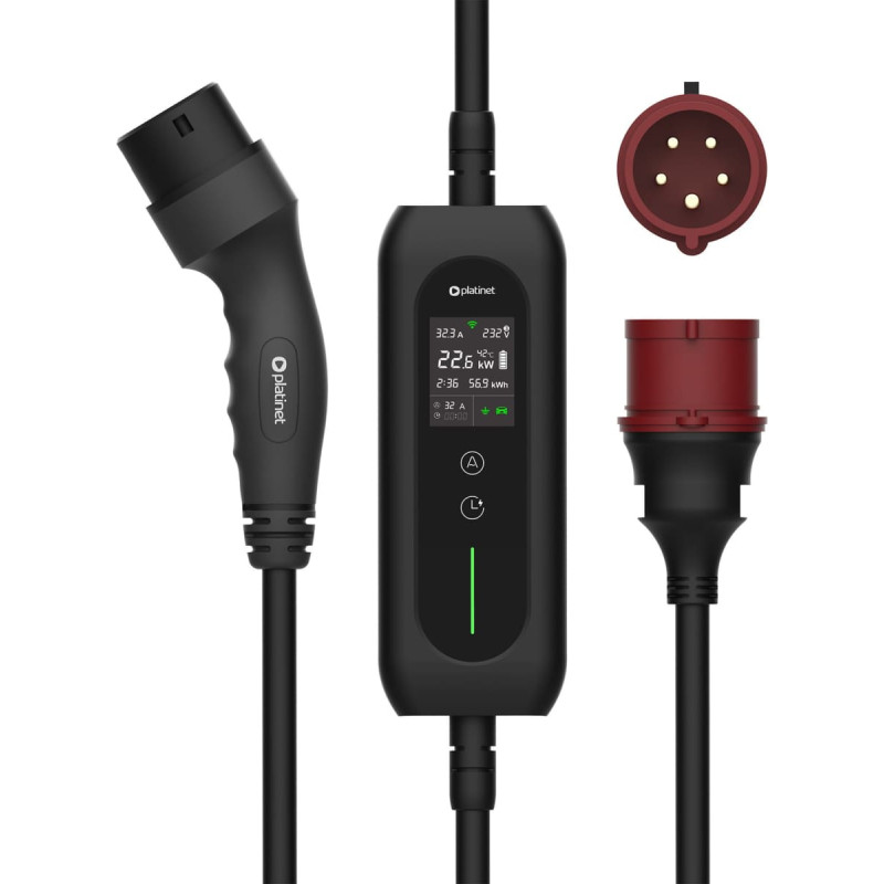 Platinet electric car charger Type 2 32A 22kW Tuya 5m (EV_PPCW5M22)