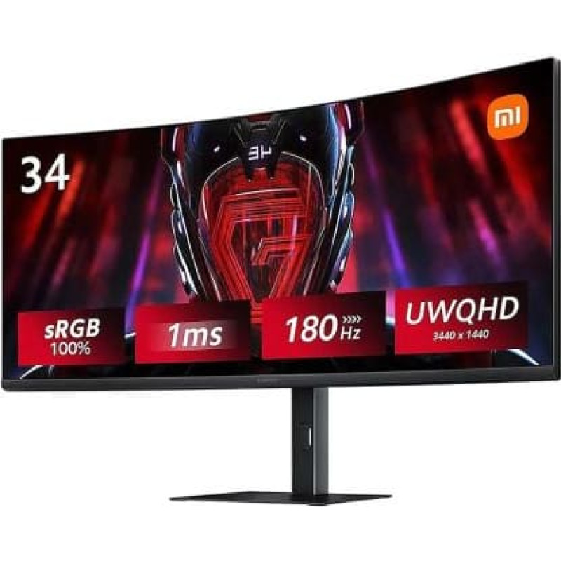 Xiaomi G34WQi computer monitor 86.4 cm (34") 3440 x 1440 pixels Wide Quad HD LED Black