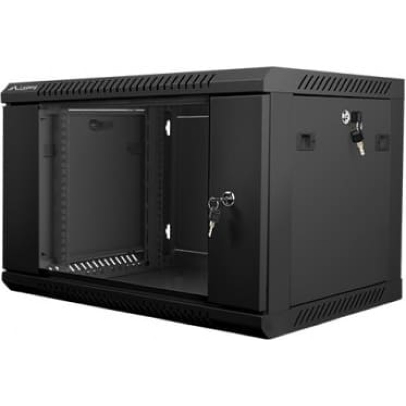 Lanberg Wall-Mounted Rack 19 inches 6U 600X450mm black