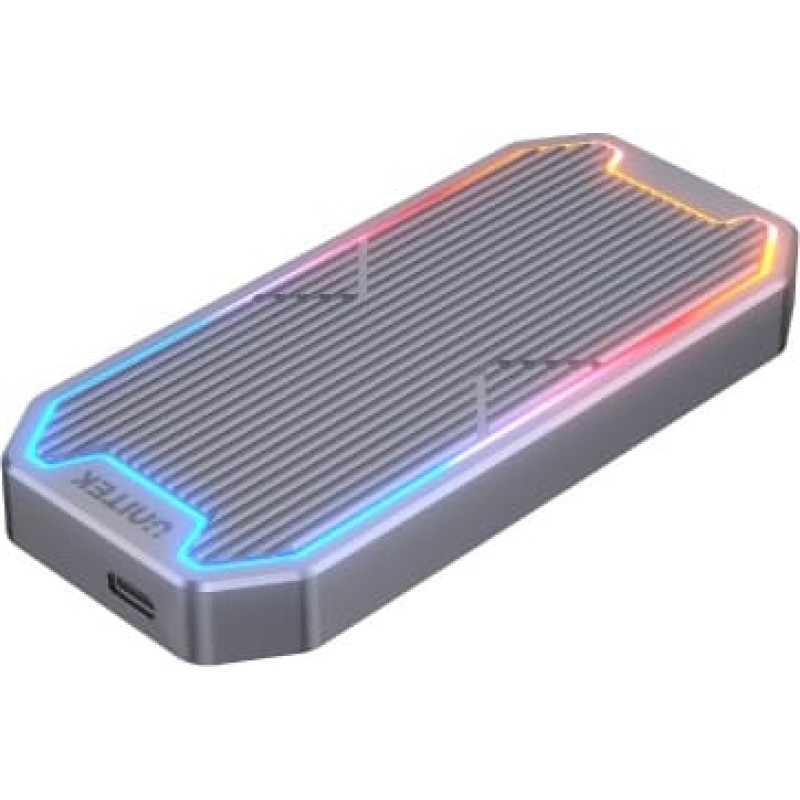 Unitek Enclosure M.2 NMVe/SATA, 10 Gbps, RGB; S1210B