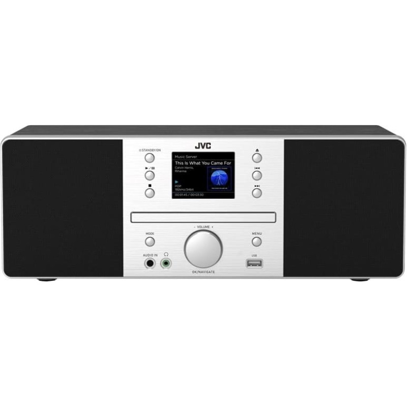 JVC RD-E874B Tower Bluetooth 20 W Black, Silver