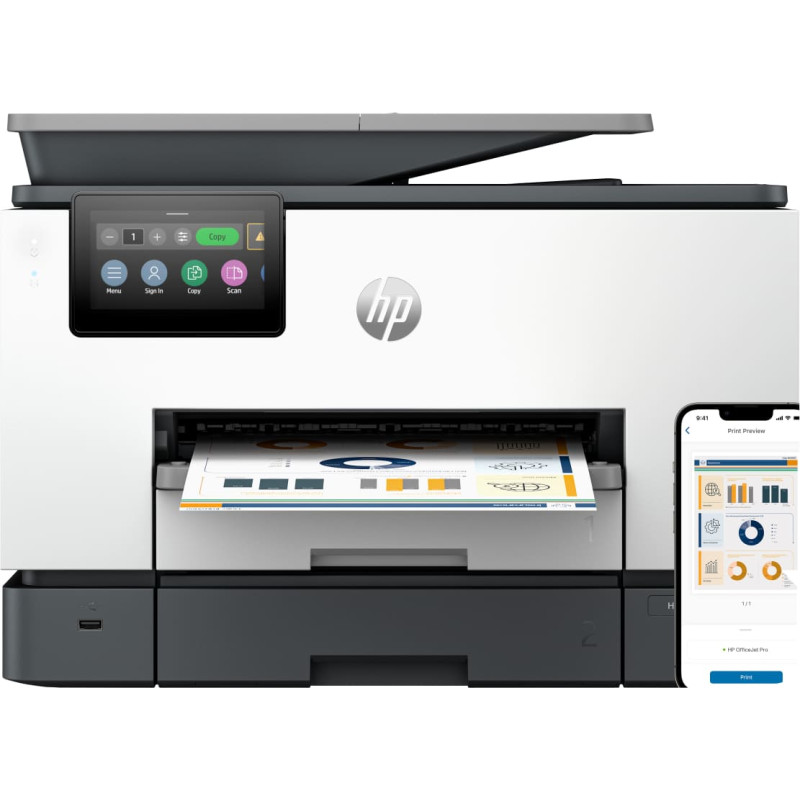 HP OfficeJet Pro Wireless All-in-One Color Spausdintuvas, Two-sided printing; Copier, Scanner