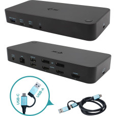 I-Tec CATRIPLEDOCKPDPRO s&uuml;learvuti dokk ja pordireplikaator Juhtmega &uuml;hendatud USB 3.2 Gen 1 (3.1 Gen 1) Type-C Must