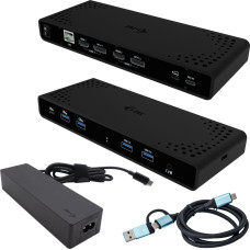 I-Tec CADUA4KDOCKPDB100 s&uuml;learvuti dokk ja pordireplikaator Juhtmega &uuml;hendatud USB 3.2 Gen 1 (3.1 Gen 1) Type-C Must