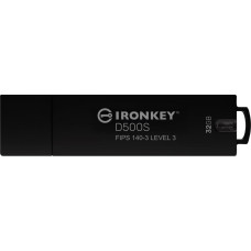 Kingston Technology IronKey D500S USB atmintukas 32 GB USB A tipo 3.2 Gen 1 (3.1 Gen 1) Juoda