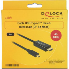 Delock Kabel USB Delock USB-C - HDMI 1 m Czarny (85290)