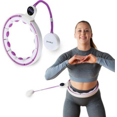 HMS HHM17 HULA HOP WHITE/VIOLET Z MAGNESAMI I OBCIĄŻNIKIEM + LICZNIK