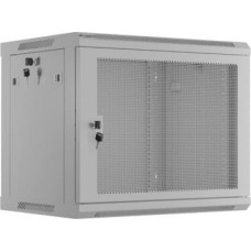 Lanberg Wall-Mount rack cabinet 19 inches 9U 600x450, perforated door (Flat Pack) grey