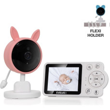 Evolveo Baby Monitor N3, LCD displej, IR př&iacute;svit, růžov&aacute;