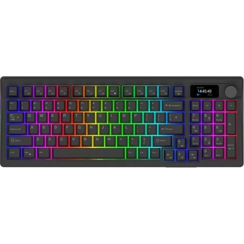 Aqirys Klawiatura AQIRYS Klawiatura mechaniczna 96%/95 klawiszy przewodowa ATRIA black