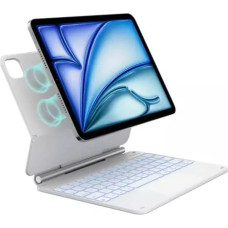 4Kom.pl Etui Typecase Edge z klawiaturą do iPad  Air 11'' 2024/2025 biały