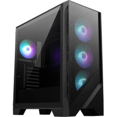 MSI MAG FORGE 321R AIRFLOW arvutikorpus Midi Tower Must, L&auml;bipaistev