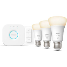 Philips Hue White Starter kit: 3 E27 smart bulbs (1100) + dimmer switch