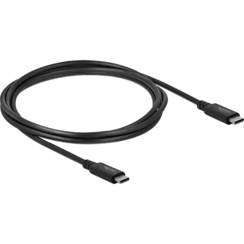 Delock Kabel USB Delock USB-C - USB-C 2 m Czarny (86980)