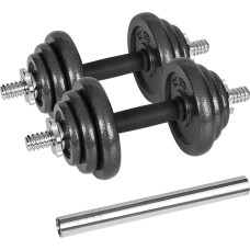 Rebel Active Hantle żeliwne regulowane w walizce z gryfem, zestaw 20kg REBEL ACTIVE