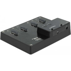Delock Stacja dokująca Delock DeLOCK Stacja dokująca M.2 dla 4 x M.2 NVMe PCIe SSD z funkcją klonowania