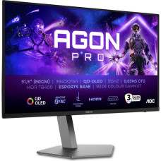 AOC AGON PRO AG326UD монитор для ПК 80 cm (31.5") 3840 x 2160 пикселей 4K Ultra HD QD-OLED Черный