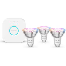 Philips Hue White and colour ambience Essential starter kit: 3 GU10 smart bulbs (345 lm)