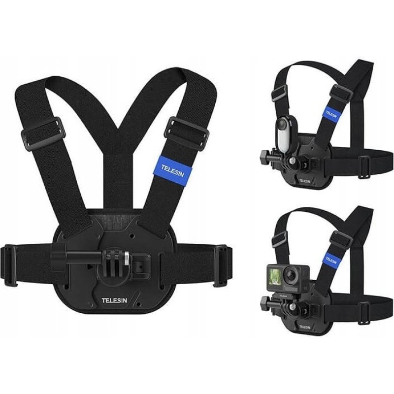 Telesin Szelki Chest Mount Uchwyt Na Klatkę Do Apple Iphone 16 Pro Max Gopro Dji / S2-cgp-02