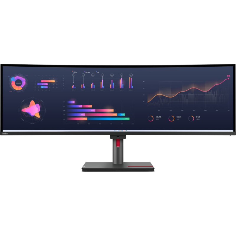 Lenovo ThinkVision P49w-30 PC lamekuvar 124,5 cm (49") 5120 x 1440 pikslit Dual WQHD LED Must