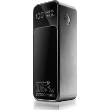 Everactive Powerbank 27 000mAh, 1x USB, 2x USB-C, 162,5W, QC4+, flashlight, LCD screen, black