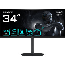 Gigabyte GS34WQCA 86,36cm 34Zoll VA EDGE 3440x1440 WQHD 120Hz 300cd/m2 2xHDMI 2.1 1xDP 1.4
