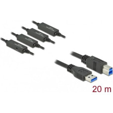 Delock Kabel USB Delock USB-A - USB-B 20 m Czarny (85382)