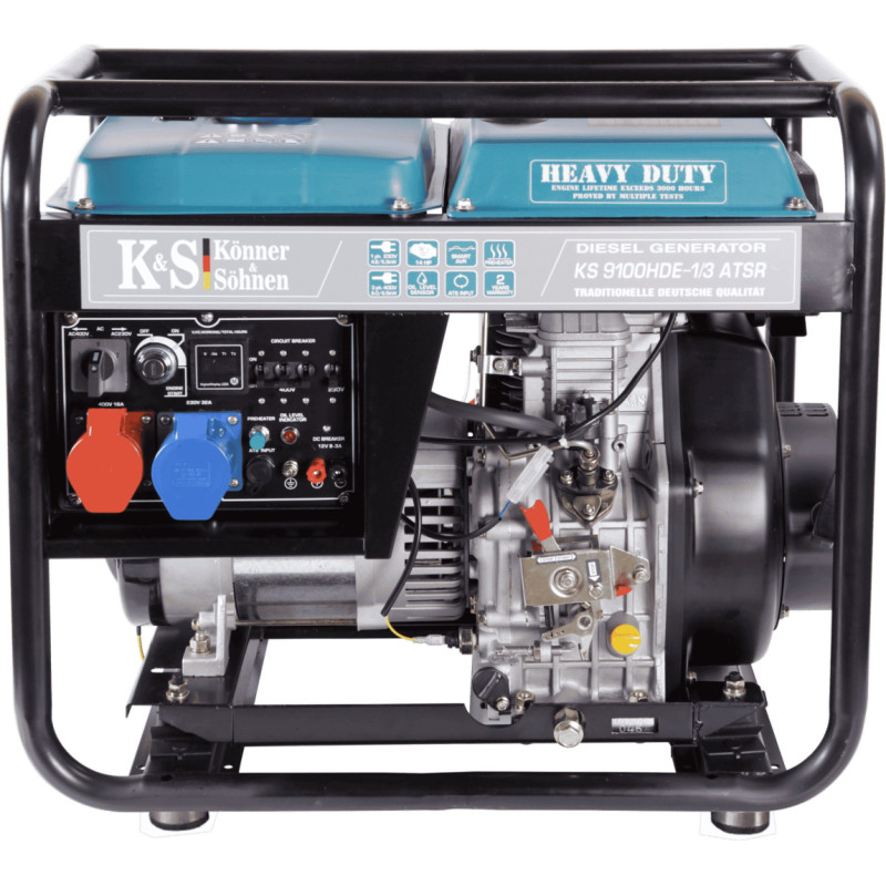 K&ouml;nner & S&ouml;hnen Ks Dyzelinis generatorius Konner  amp Sohnen KS 9100HDE-1/3 ATSR, 7.5 kW