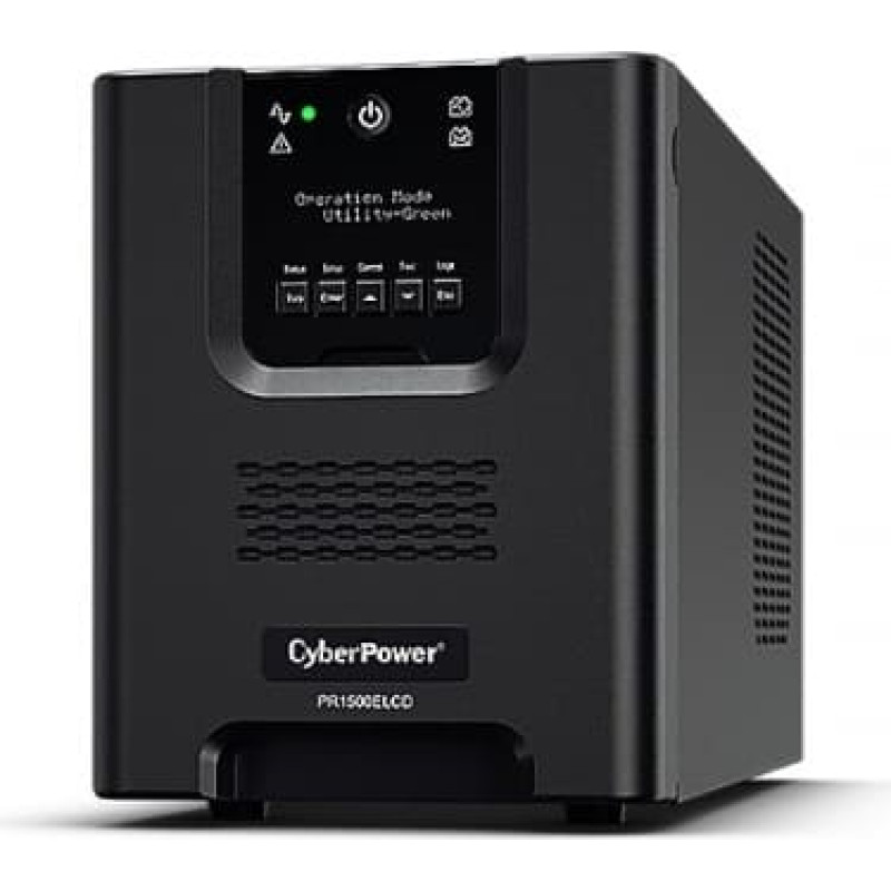 Cyberpower PR1500ELCD puhvertoiteallikas (UPS) Liini-interaktiivne 1,5 kVA 1350 W 8 vahelduvvoolu kontakt