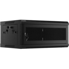 Lanberg Hanging cabinet 19 inches 4U 600x450 perforated doors (flat pack) black