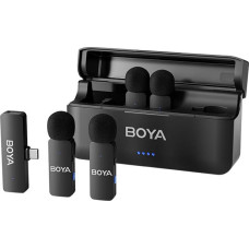 Boya Microphone Wireless BY-V4 2.4GHz with 4 transmitters and 1 receiver (Type-C) Black EU