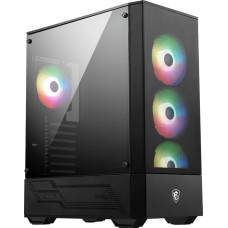 MSI MAG Forge 112R &bdquo;Midi Tower&ldquo; Juoda, Permatomas