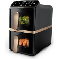 Philips 4000 series Dual Stack Airfryer Vertical Basket 10L Dvigubas Autonominės 2750 W Kar&scaron;to oro gruzdintuvė Juoda
