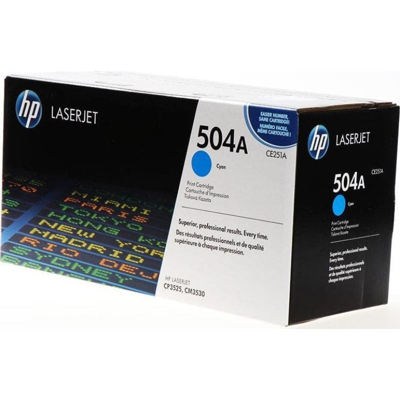 HP Toner HP 504A Cyan Oryginał  (CE251A)