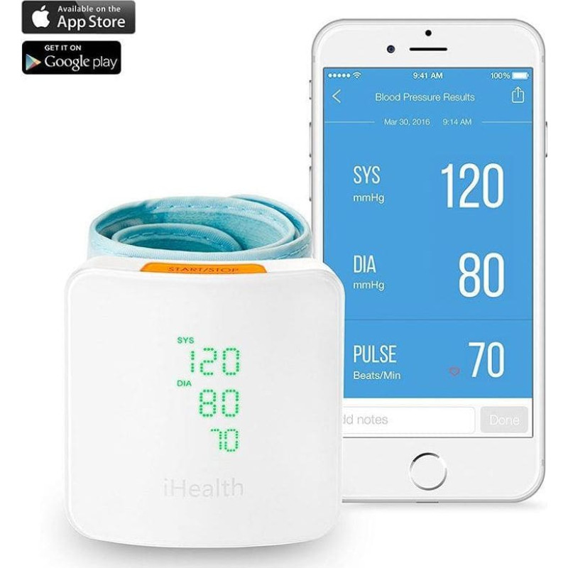 Ihealth Ciśnieniomierz iHealth Networked Wrist Blood Pressure Monitor View BP7S (white / light gray)