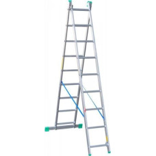 Drabex DRABINA ALUMINIOWA 2-ELEMENTOWA 421CM 9+9 SZCZEBLI