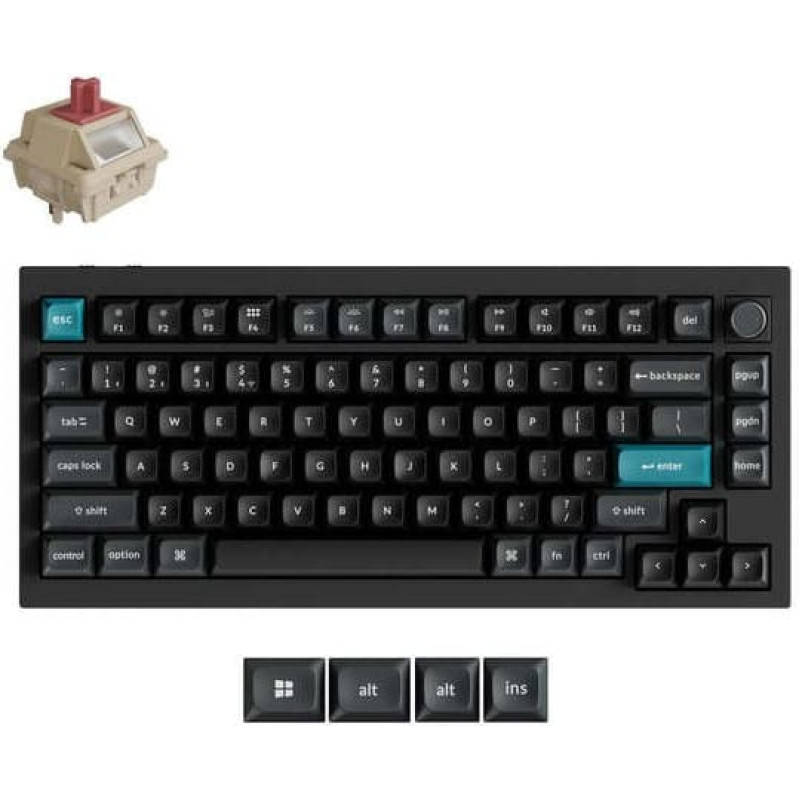 Keychron Klawiatura Keychron Belaidė klaviatūra Q1 ULTRA/Juodas Q1U-M1 KEYCHRON