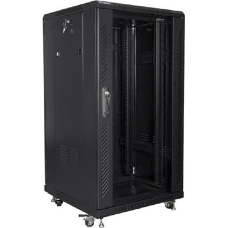 Lanberg Free standing cabinet 19 inches 22U 600X600mm black