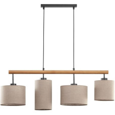 Tkkrywult Tk Lighting Deva 6108 lampa wisząca zwis 4x15W E27 beżowa/drewniana