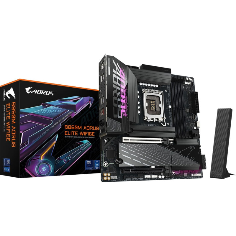 Gigabyte B860M AORUS ELITE WIFI6E Intel B860 LGA 1851 (Socket V1) Микро ATX