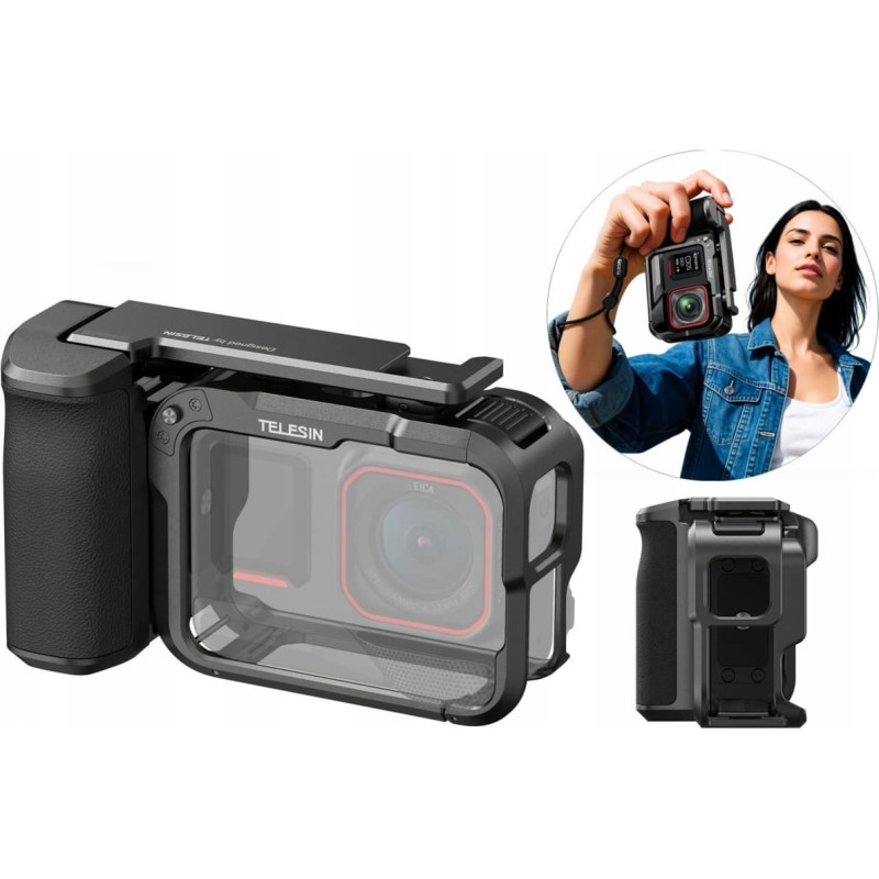 Telesin Uchwyt Grip Ramka Montażowa Frame Mount Iso Do Insta 360 Ace Pro 2 Ace Pro / S6-fms-31-tis