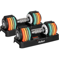 Rebel Active Hantle żeliwne regulowane automatycznie, zestaw 2x5 kg, skok co 1kg, REBEL ACTIVE
