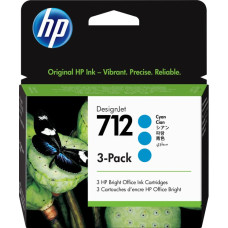 HP 712 3-pack 29-ml Cyan DesignJet Ink Cartridge