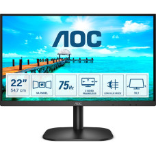 AOC B2 22B2H/EU kompiuterio monitorius 54,6 cm (21.5") 1920 x 1080 pikseliai &bdquo;Full HD&ldquo; LED Juoda