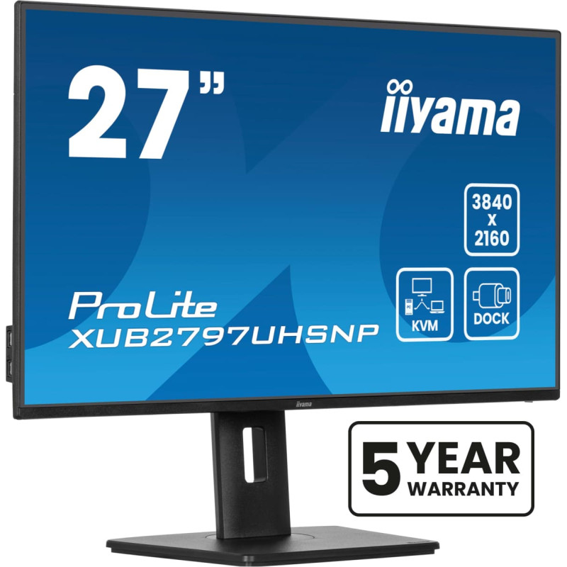 Iiyama ProLite XUB2797UHSNP-B1 PC lamekuvar 68,6 cm (27") 3840 x 2160 pikslit 4K Ultra HD LED Must