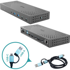 I-Tec CATRIPLE4KDOCKPD2 s&uuml;learvuti dokk ja pordireplikaator Juhtmega &uuml;hendatud USB 3.2 Gen 2 (3.1 Gen 2) Type-C Hall