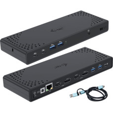 I-Tec CADUA4KDOCKPDL2 s&uuml;learvuti dokk ja pordireplikaator Juhtmega &uuml;hendatud USB 3.2 Gen 1 (3.1 Gen 1) Type-C Must